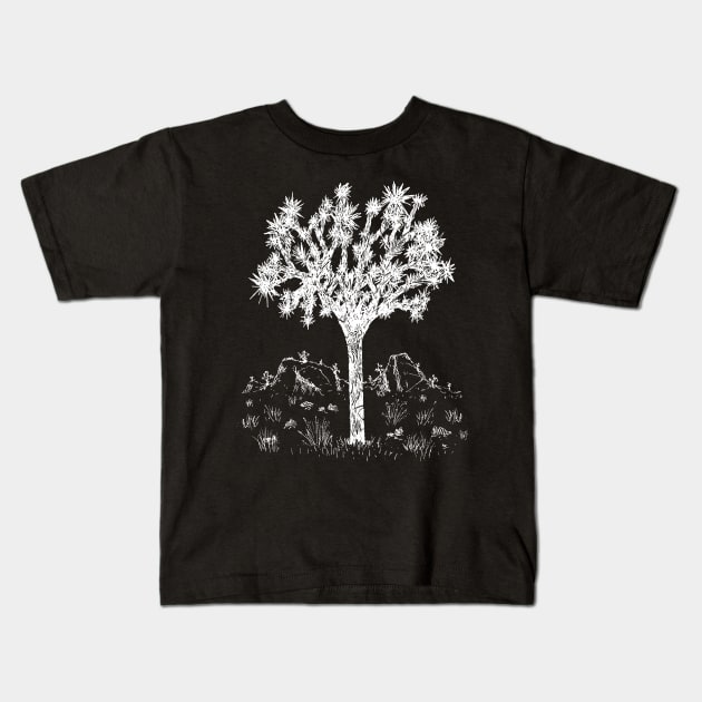 Joshua Tree (Night) Kids T-Shirt by Hinterlund